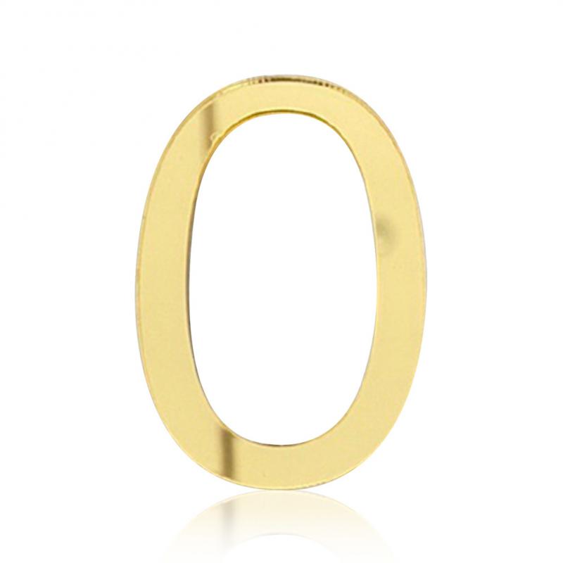 Self-adhesive 3D Numeral Plate Plaque Sign Gate Digit Number Tag Door Label Hotel Plastic 0 To 9 Plating Home Sign House Address