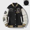 Trendy Men's Autumn Patchwork Printed Baseball Jacket - Street Style Hong Kong Fashion