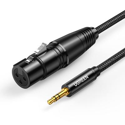 Аудиокабель 35 мм мини-джек папа XLR мама 1 м черный