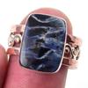 Natural Pietersite Gemstone Handmade 925 Sterling Silver Two Tone Ring S.6 Y4n81