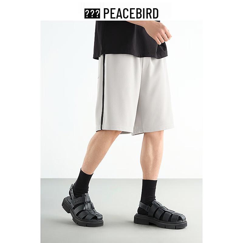 Мужские вафельные жаккардовые свободные шорты-бермуды PEACEBIRD