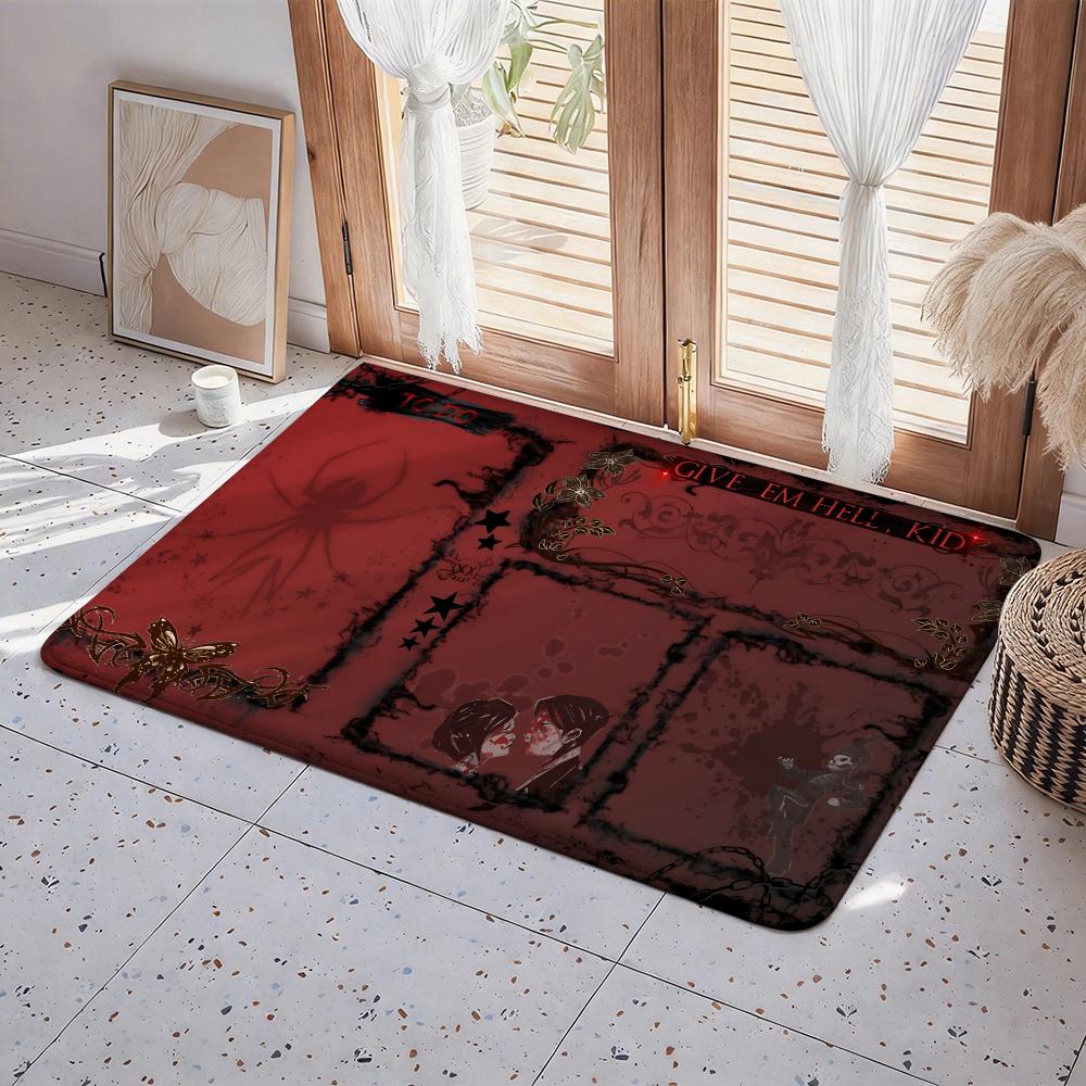 Rock Band My Chemical Romance Floor Mat Eco  Flannel Doormat Non Slip Odorless Indoor Floor Rug Soft Short Plush Home Mat