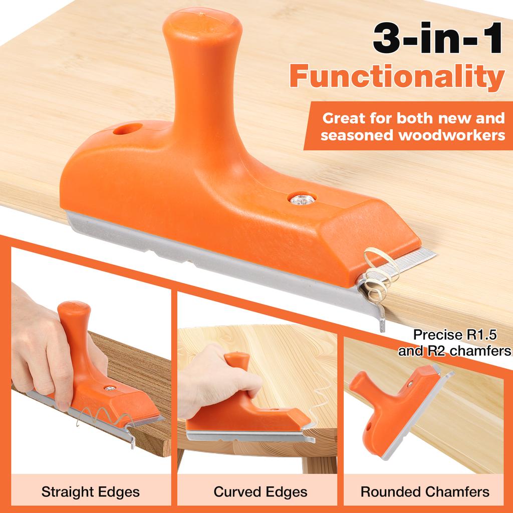 Кромкооблицовочный триммер 3 в 1 Деревообрабатывающий триммер для кромок шпона со стальным лезвием 5Cr15MoV для шпона ПВХ АБС меламина ламината