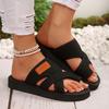 Fashion Large Size Slippers Sandal For Women Lightweight Outdoor Flat Casual Open Toe Beach Sandals For Women Mesh Cotton Shoes New