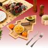Wooden Appetizer Candy Tray Christmas Serving Tray Christmas Tree Shaped Charcuterie Board Xmas Wooden Serving Plate