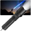 ABODXWERDI Powerful Rechargeable Emergency Flashlight with 3 Digital for Emergency Power First Outdoor Night and Dog Walking Flashlight, Compact,