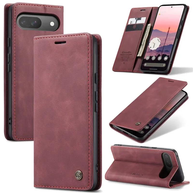Роскошный кожаный чехол-бумажник для Google Pixel 10 9 Pro XL 7 10A 9A 8 Pro 8A 7A 6A Pixel9 Pixel10 с подставкой для телефона и отделениями для карт