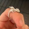 Vintage Dark Dragon Opening Rings for Men Women Cute Animal Silver Color Metal Punk Fashion Finger Ring Fashion Jewelry Party