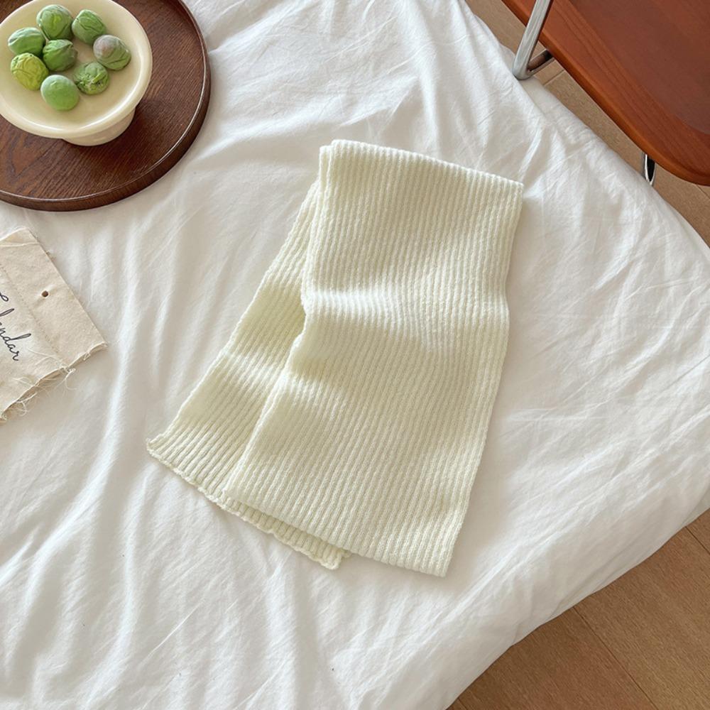 Keep Warm Knitted Scarves Long Wool Shawl Elegant Solid Color Scarf  Clothing Accessories