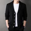 Autumn Thickened Men's Large Size Loose Coat Young and Middle-aged Men's Cardigan Knitted Sweater Top