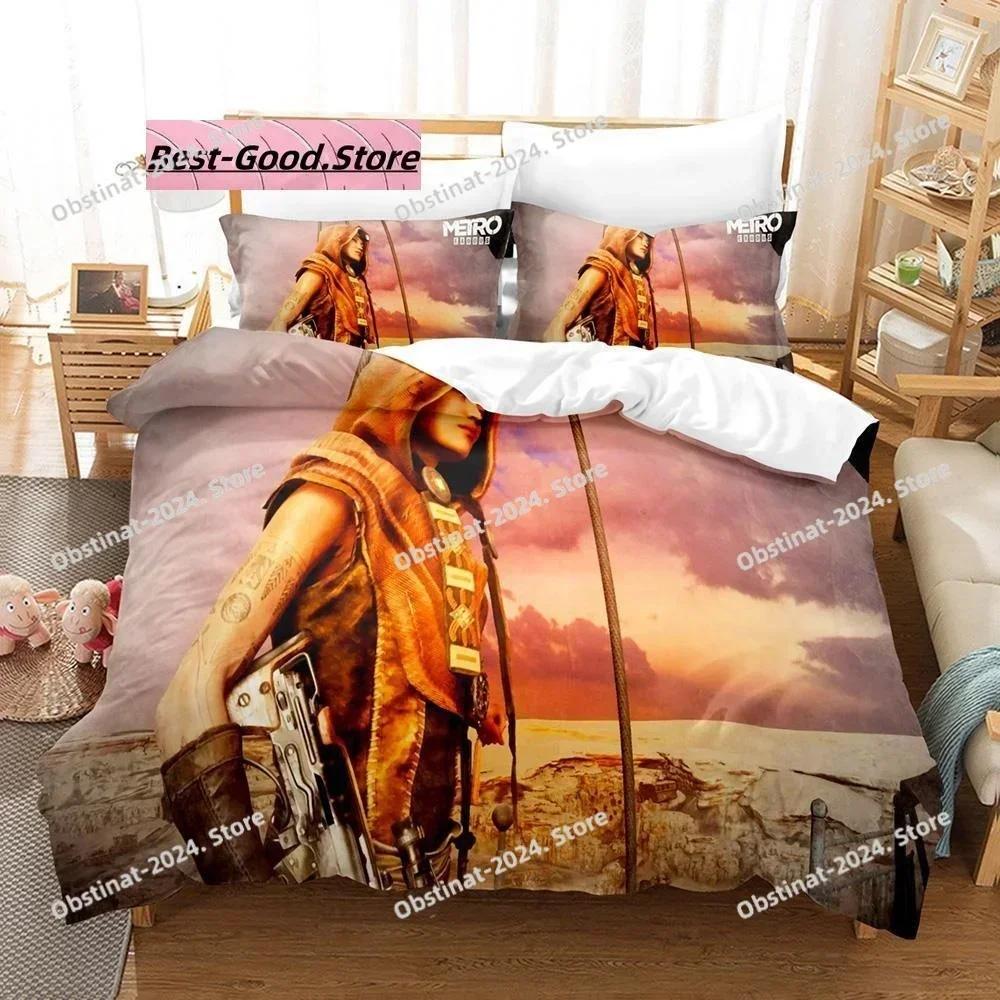 Metro exodus Bedding Set Printed single Comforter Quilt Bed Cover Duvet Cover Pillow Case 3 Pieces Sets Kids Adult Size Game Bed