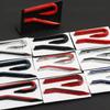 New R Emblem Car Metal Body Tail Trunk Sticker Accessories For Volkswagen VW GTI Rline Polo Golf MK8 Touareg Passat Magotan CC zd0