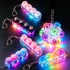 Новый Хит Многостилевая Светящаяся LED Клавиша Брелок Кликер Игрушка-Антистресс Портативный Настольный Аксессуар Для Детей Взрослых