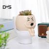 Горшок для растений Face Resin Buddy on Toilet Flowerpot Настольный декор Суккулентный горшок для домашнего офиса Комнатные растения Подарок любителям растений
