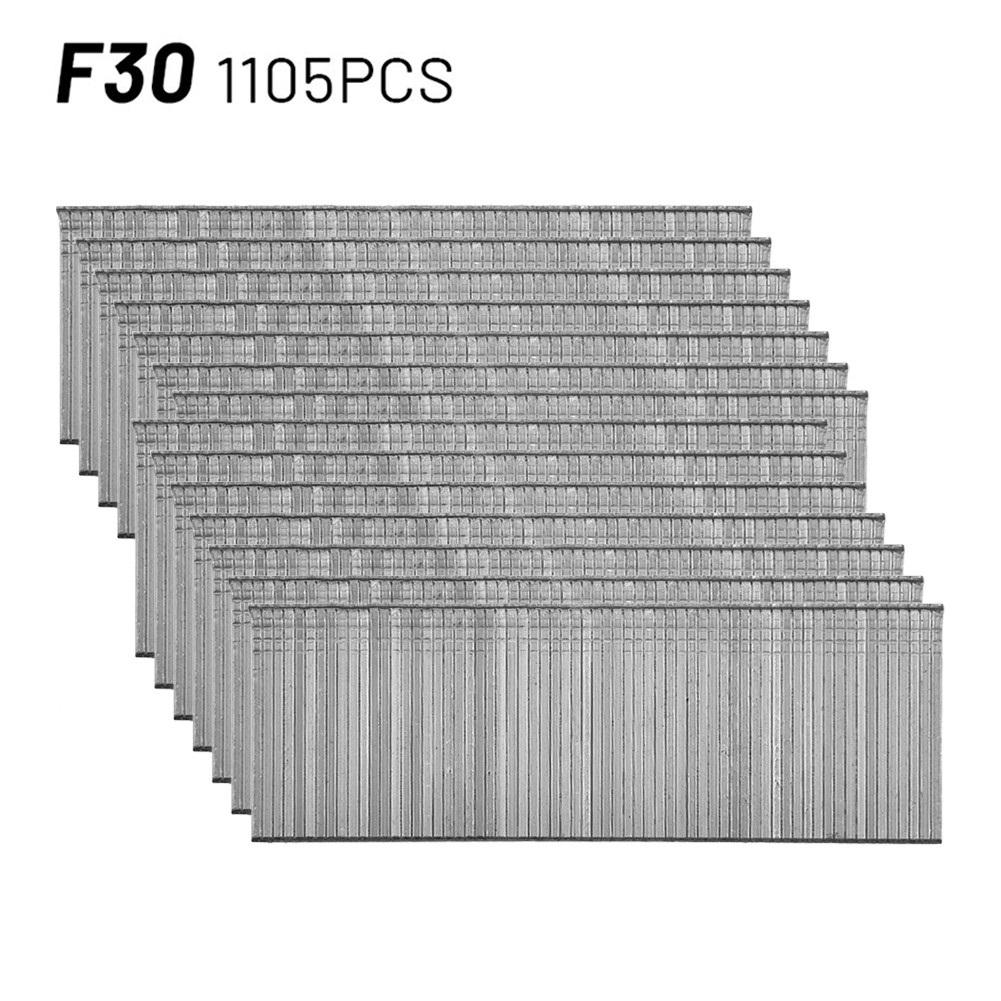 1105 шт. Скобы F15/F20/F25/F30 Прямые гвозди-шпильки Из нержавеющей стали 304 Пистолет-гвоздезабиватель Скобозабиватель Для DIY Деревообработка Электроинструменты