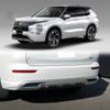 Для Mitsubishi Outlander   АБС-пластик хром Задний бампер задний Противотуманная фара Лампа декоративная рамка выхлопной трубы воздуховыпускная накладка