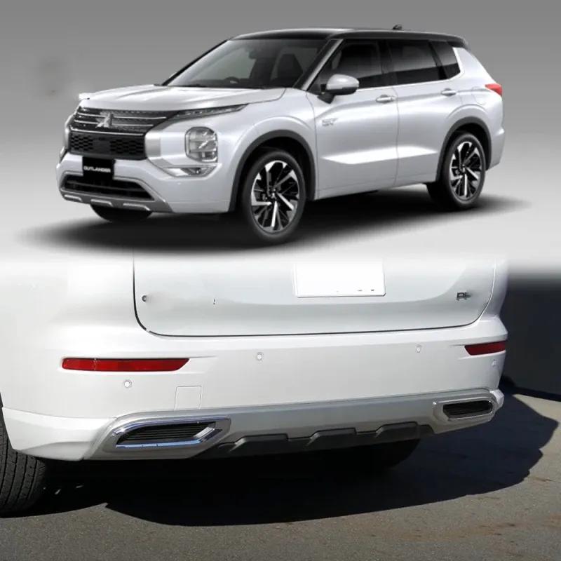 Для Mitsubishi Outlander АБС-пластик хром Задний бампер задний Противотуманная фара Лампа декоративная рамка выхлопной трубы воздуховыпускная накладка