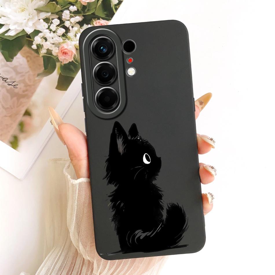 For Tecno Camon 50 Pro 4G CN5c Cute Cat Flower Cartoon Phone Case For Tecno Camon 50Pro 4G Soft Silicone Covers Bumpers