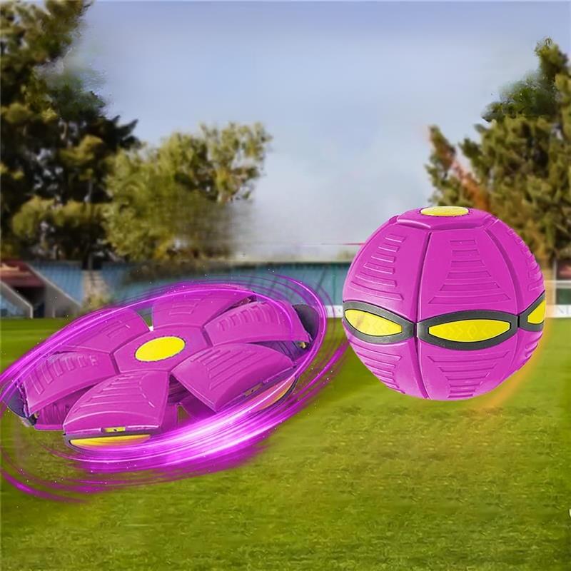 2-in-1 Flying Disc Frisbee Ufo Ball Throwing Toy - Pink