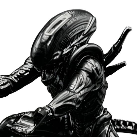 Alien Pen Holder for Desk, 3D Printed Pencil Display Stand, Kneeing Alien Desktop Organizer for Home Office Accessories