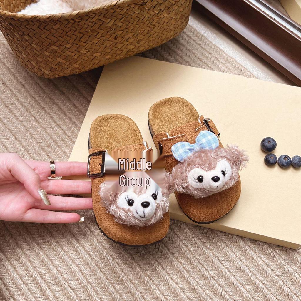 Детские закрытые шлепанцы Birkenstock с мультяшным дизайном - Новинка 2025 года, универсальные, с дизайном для педалей на улице