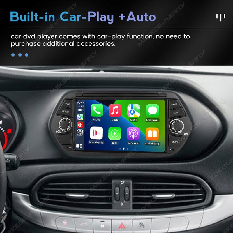 Navifly For FIAT TIPO EGEA 2015-2017 Car Radio Multimedia Video Player Navigation Carplay Stereo GPS Android Auto Systems 2din