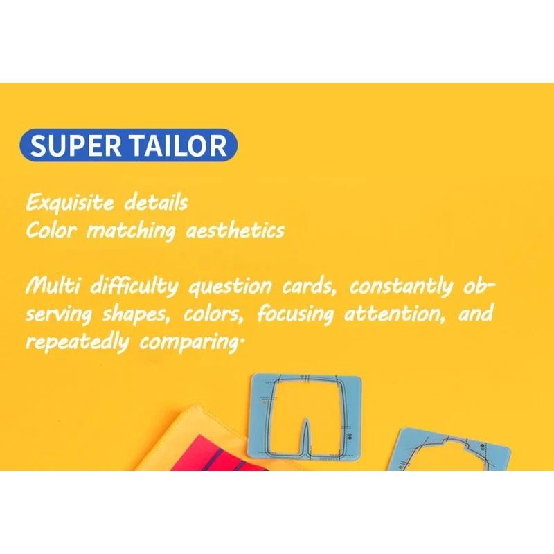 Tailor Master, Children's Educational Thinking Concentration Training Toy Graphic, Color Matching Double Battl E Table Game
