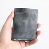 Минималистский кожаный кошелек для мужчин из коричневой кожи, винтажный кошелек для паспорта из коровьей кожи, мужской держатель кредитных карт, дорожный кошелек