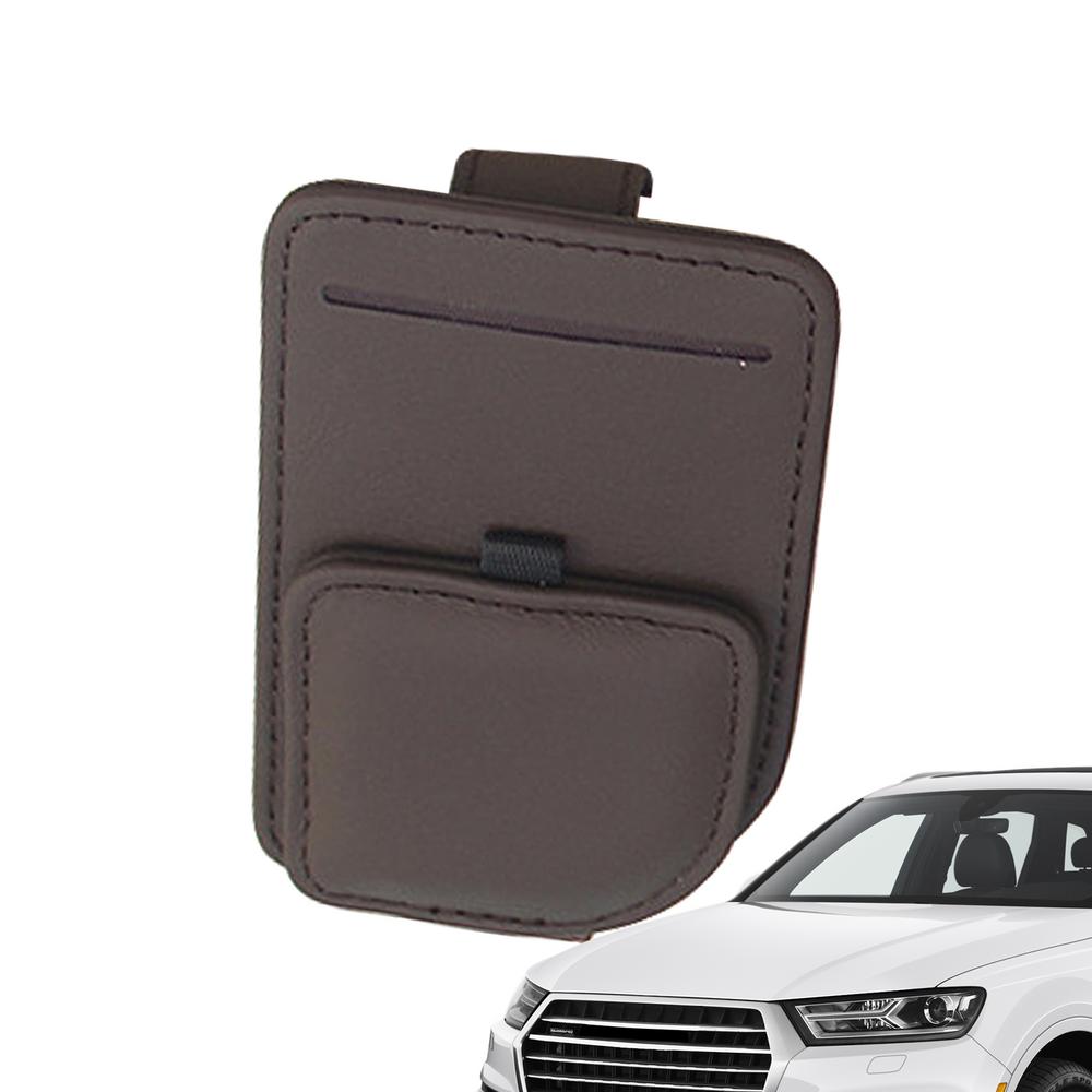 Футляр для солнцезащитных очков с магнитным козырьком, кожаный держатель для солнцезащитных очков, карман для автомобильного козырька, зажим для солнцезащитных очков, карман для хранения автомобильного козырька