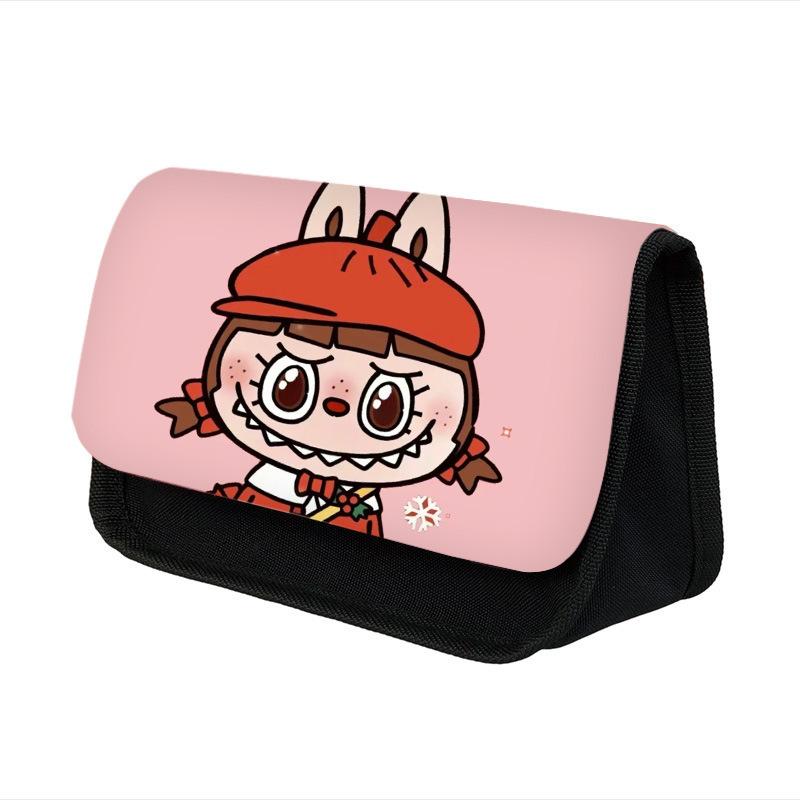 New Primary School Students Cartoon Double-layer Pencil Case Cute Children's Stationery Case Polyester Pencil Case