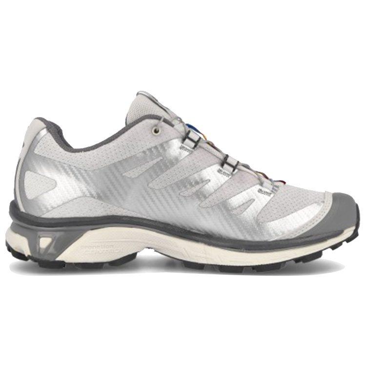 SALOMON XT 4 Удобная амортизация Нескользящие Износостойкие Низкие Беговые Кроссовки Унисекс Серебристые L41395500