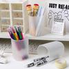 1Pcs Frosted Pen Holder Plastic Makeup Storage Box Mini Pencil Holder