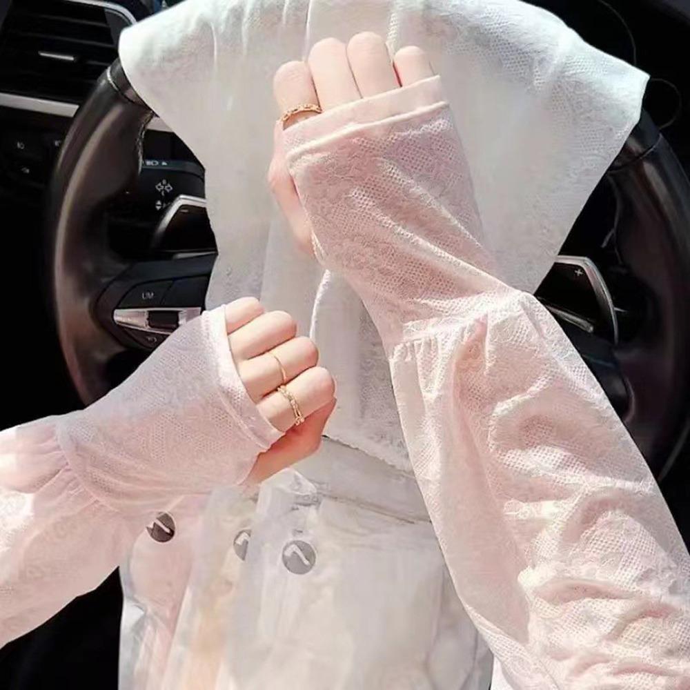 Long Driving Sleeve Lace Arm Glove Sleeves Fashion Sunscreen Sleeves Women