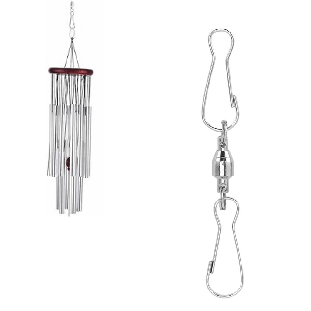 20pcs Windsock Clips Stainless Steel 360 Degree Rotation Dual Clip Wind Hangers for Wind Bird Feeders Solar Lights Flags