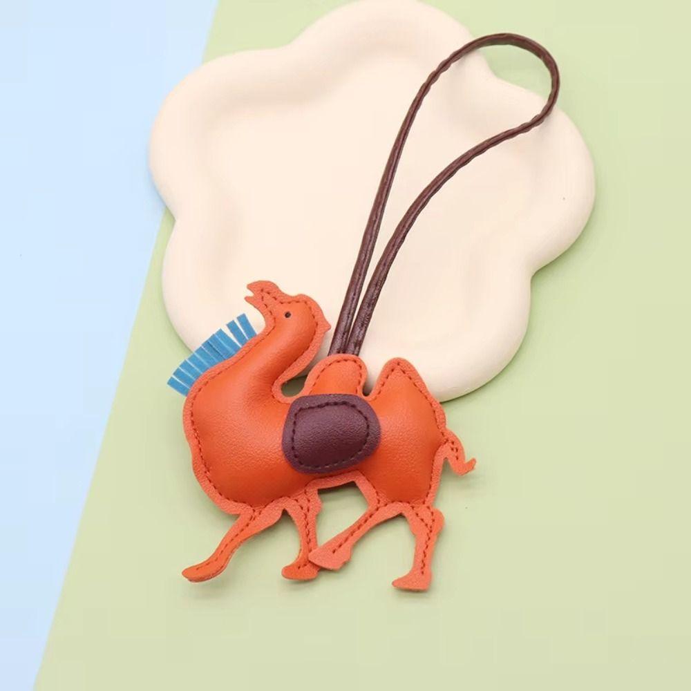 ПУ кожа ПУ кожа Вешалка Брелок для ключей автомобиля Подвеска для сумки Милый брелок верблюд Мужчины