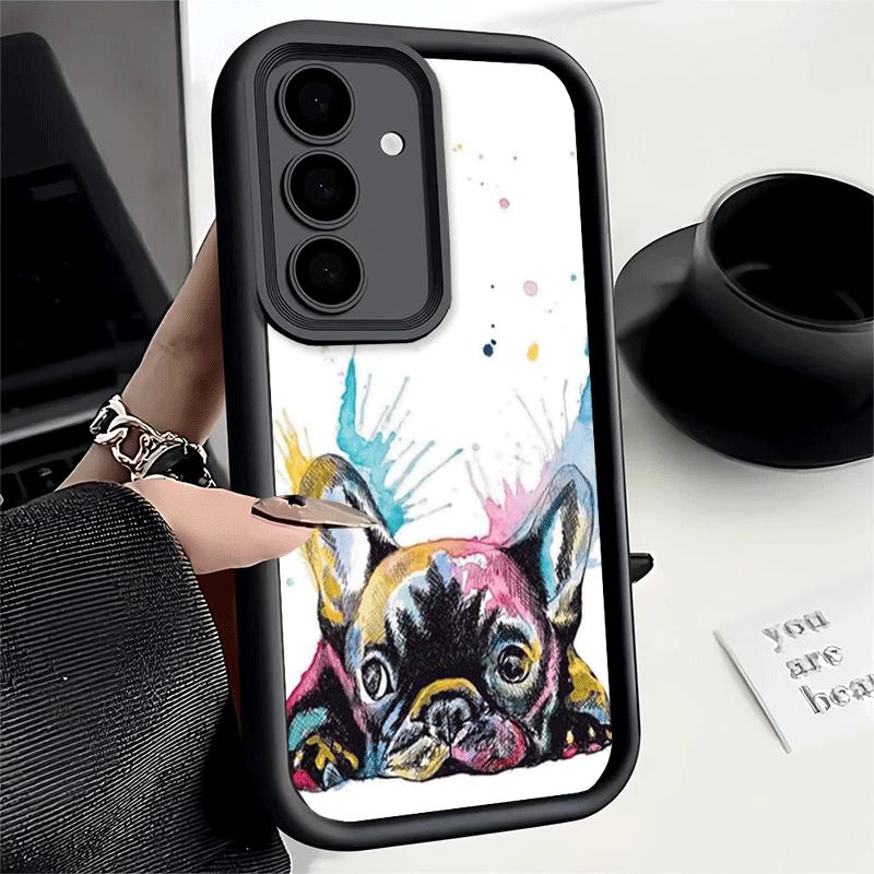 Phone Case for Samsung Galaxy A17 A16 A15 A14 A13 French Bulldog Dog Pug Design A56 A36 A26 A55 A35 A25 A54 A34 A24 A53 A33 A23