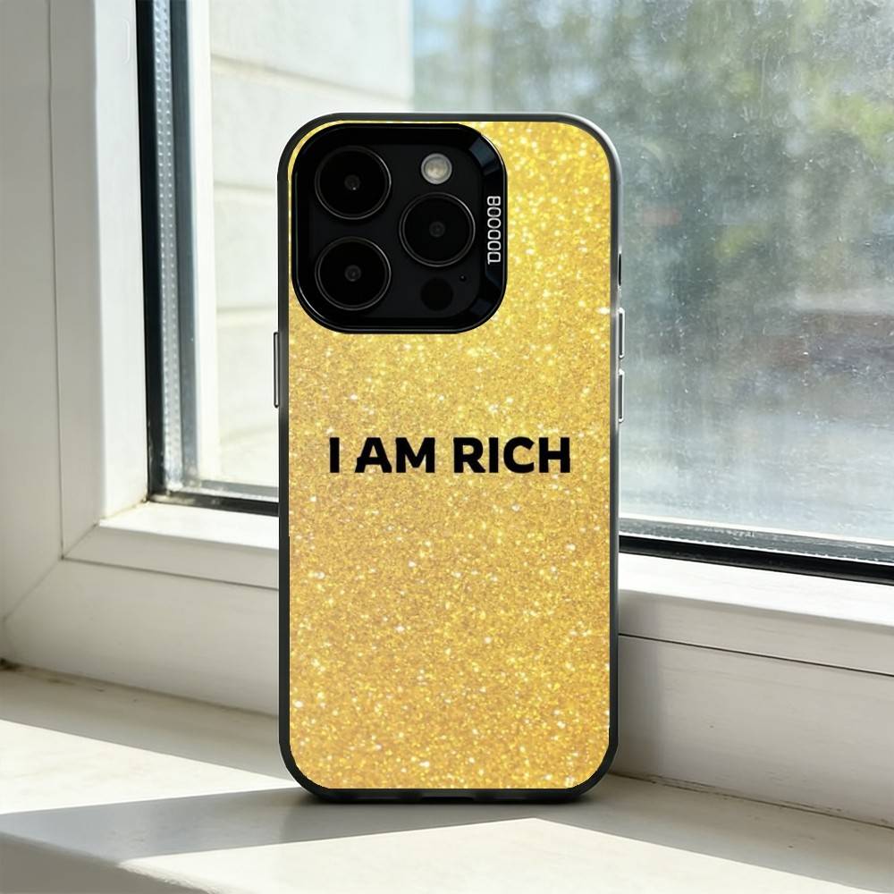 Чехол для телефона Money Gold A-Art для iPhone 17,16,15,14,13,12,11 Plus,Pro Max,XS,Красочный Серебристый Чехол для телефона Funda Cover
