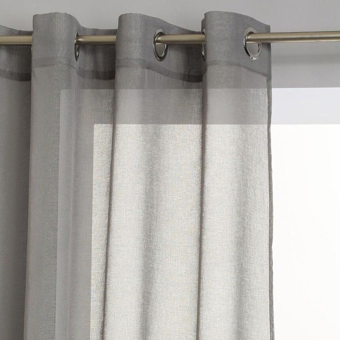Voilage Gris 140x240cm - Atmosphera Createur D'interieur