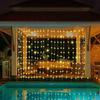 LED Solar Curtain Lights Outdoor Gardens Fairy Lamp Outside Courtyards Holiday Parties Christmas Decorations Copper Wire Lights