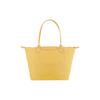 Longchamp Le Pliage Green 28 Однотонная Сумка-пельмень из Нейлона с Вышитым Логотипом, Клапан на Молнии, Сумка-тоут, Сумка через плечо, Средний Размер, Женские сумки L2605919A81