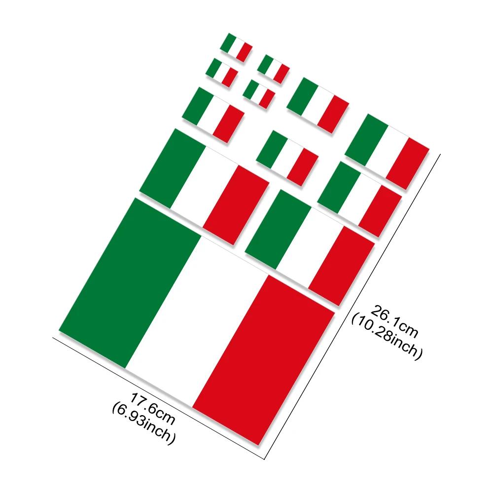 Car Stickers Italian Flag Creative Square Circular Flag Series Stickers Auto Body Windows Car Styling Car Decoration Accessories