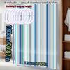 Romantic Stripe Vertical Stripe Shower Curtain Peva Waterproof Material Easy To Clean Dry And Wet Separation Partition Curtain