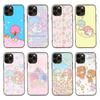 Чехол H-4 Little Twin Stars Black Sofe для iPhone 16, 15 Plus, 14, 13 Mini, 12, 11 Pro, 8, 6, 6S SE, 5, XR, XS Max, Realme C30, C33, C32, 9I, VIVO, V29, V27, V23, Y36
