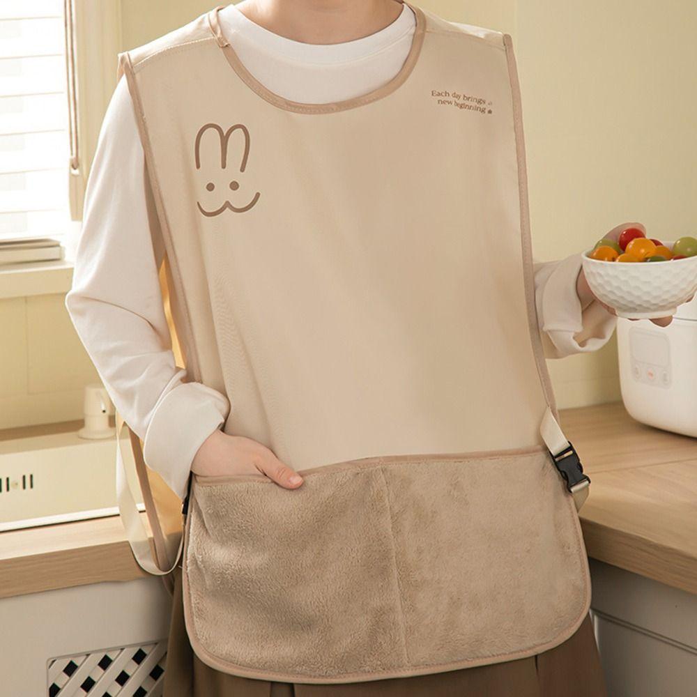 New Waterproof Stain-Resistant Apron Wipeable Hands Vest Style Breathable Sleeved Apron Anti Dirty Multipurpose Coffee House