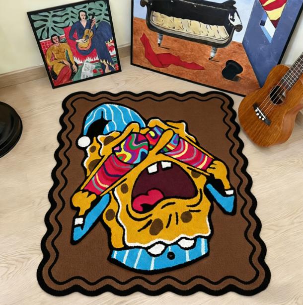 Dopamine Bedroom Decor Creativity Carpet Irregular Shape Carpets for Living Room Washable Cloakroom Soft Floor Mat Anti-slip Rug
