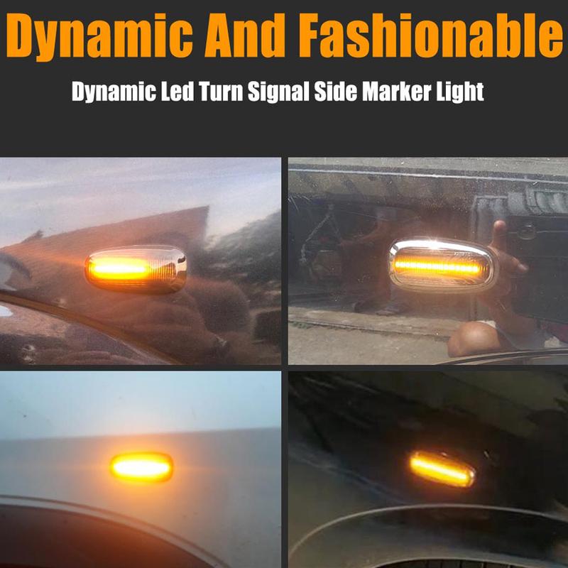 2PCS Dynamic Turn Signal Light For Opel Zafira A 1999-2005 Astra G 1998-2009 Car LED Blinker Side Marker Lamp