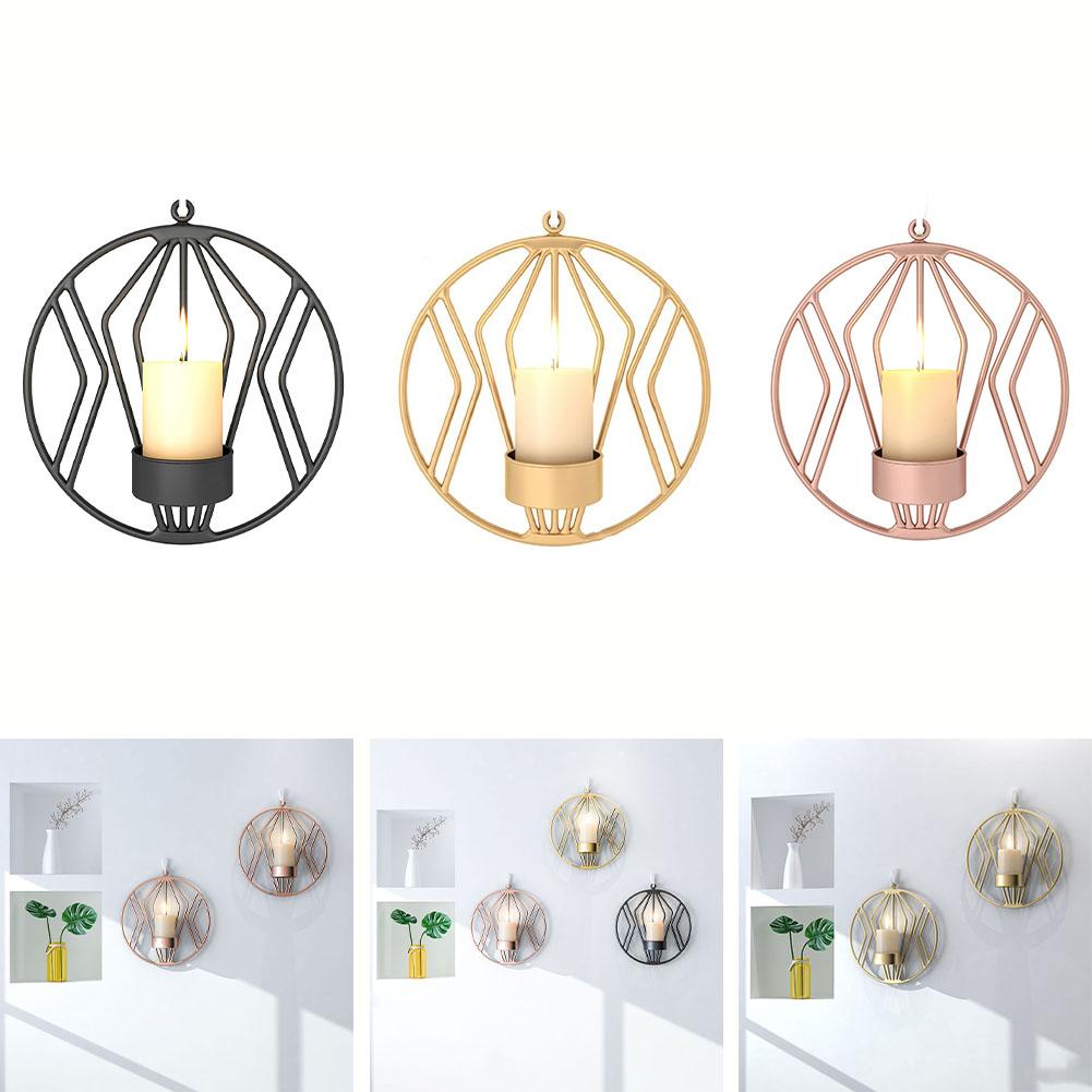 For Bedroom Bookstore Candle Holder Iron Candlestick