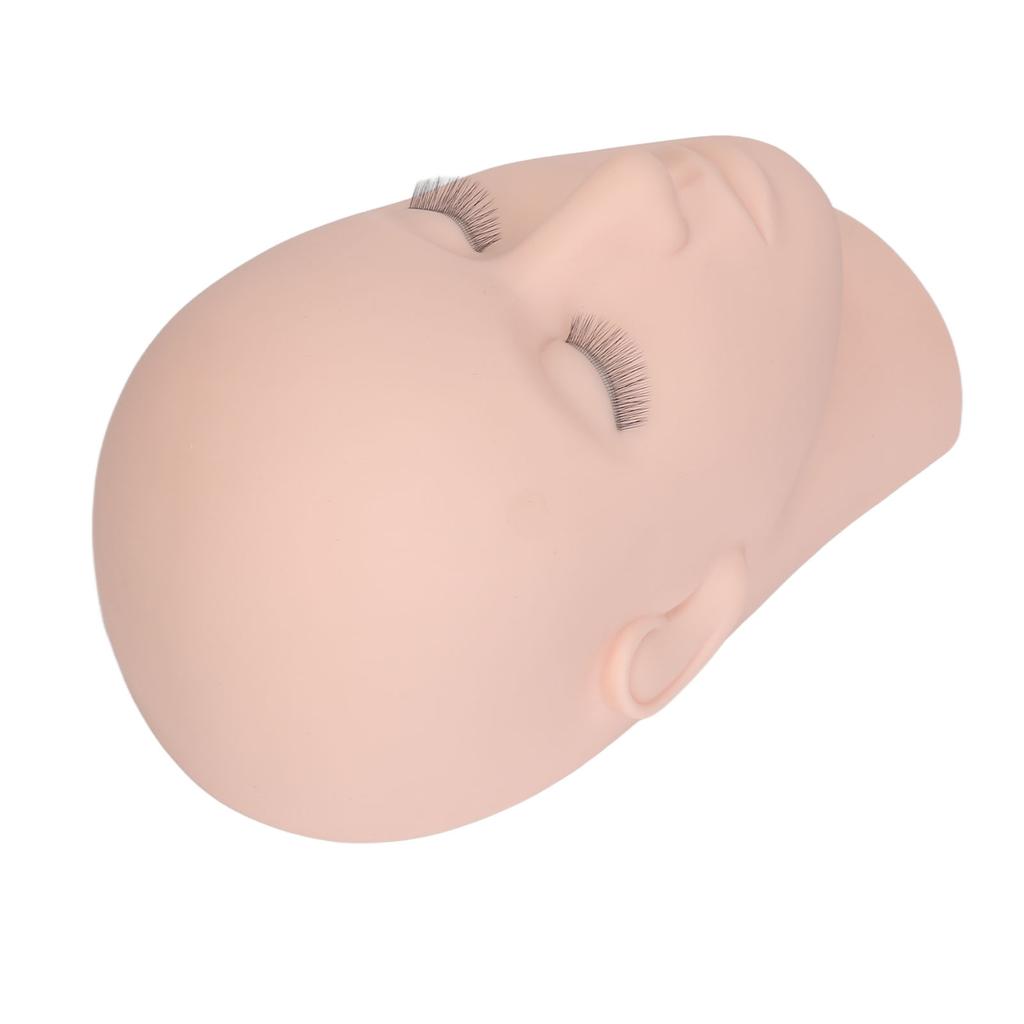 Eyelash Mannequin Head 3 Layers High Density Lash Extension Makeup Practice Head Embedded Layered Silicone Doll Head