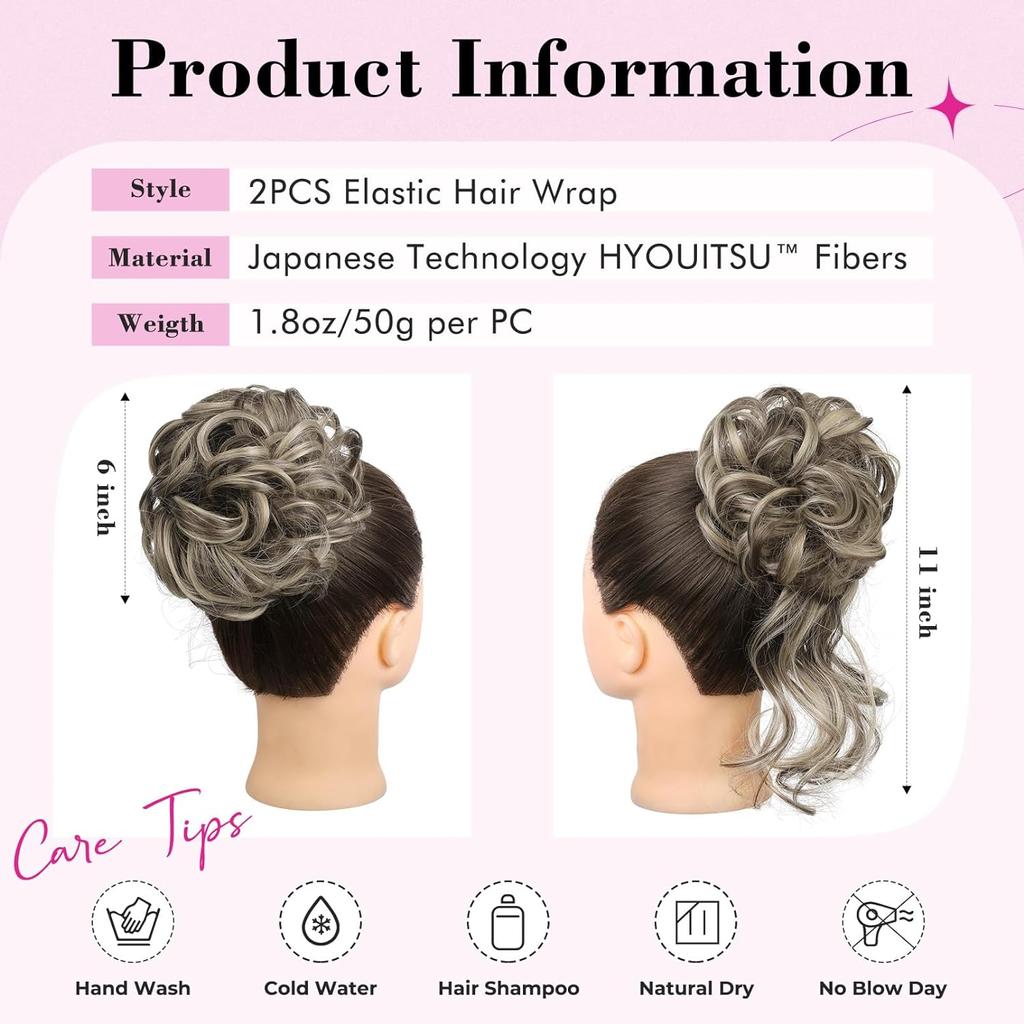 Волосы Пучок Накладка для волос Классические эластичные резинки для волос Поддельные волосы Пучок Наращивание хвоста Небрежные волосы Пучок Аксессуары для женщин