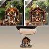 Nativity Scene Acrylic Nativity Scene Pendant Creative Double Side Christmas Hanging Pendant Car Pendant Decoration Multi Scene